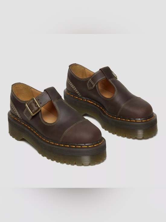 Dr. Martens Shoes - Dr. Martens Crazy Horse Bethan Platform Mary Jane Shoes